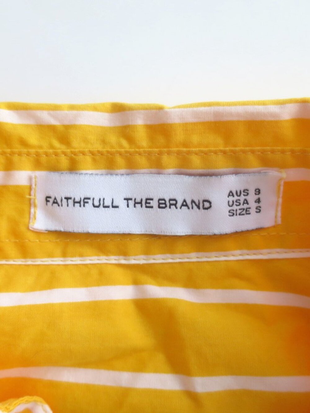 Faithful The Brand Daija Oversized Striped Cotton Shirt S - Picture 10 of 12